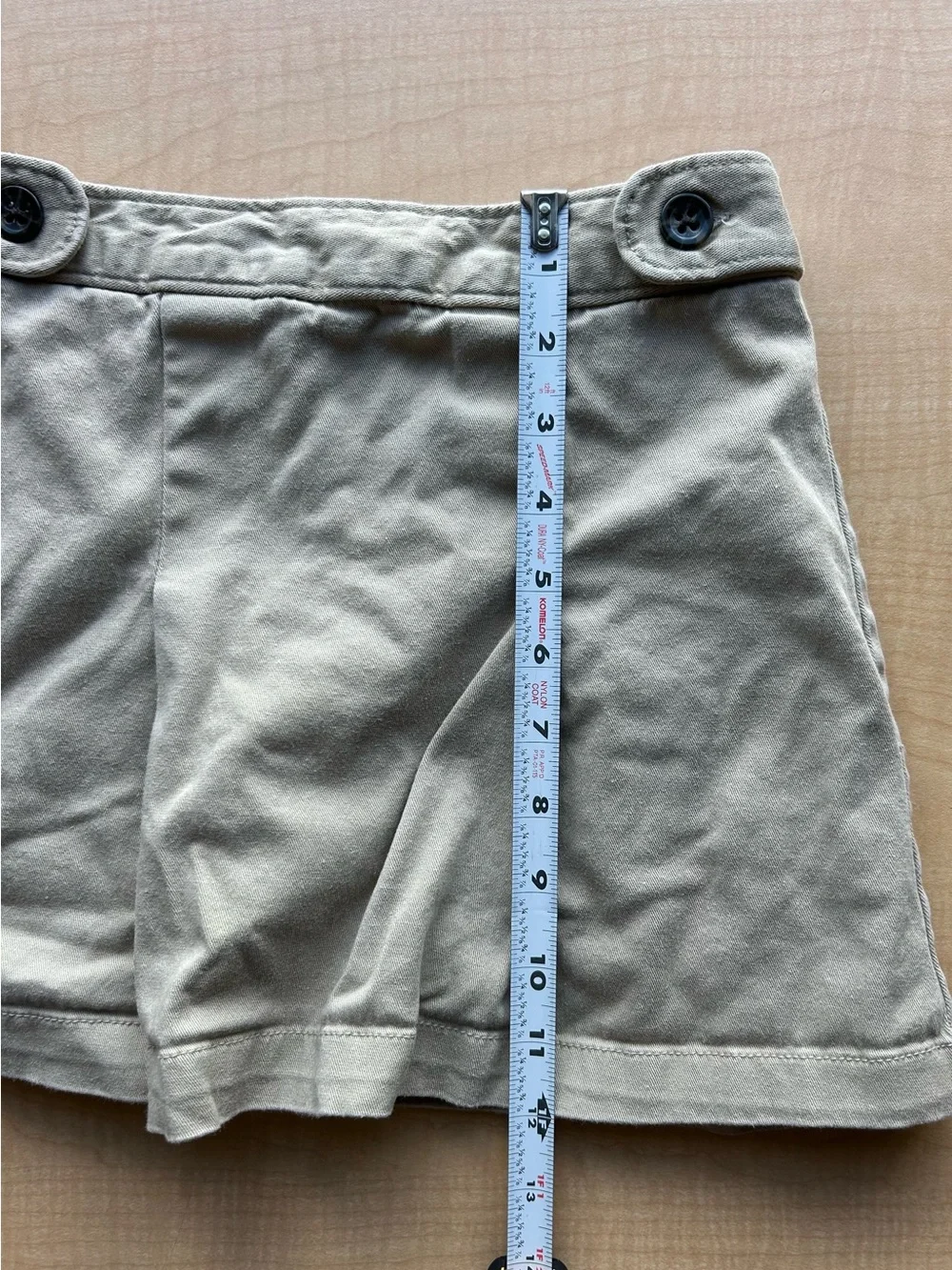 Old Navy Kids Khaki Pleated School Uniform Skort - Elastic Waist Size 8